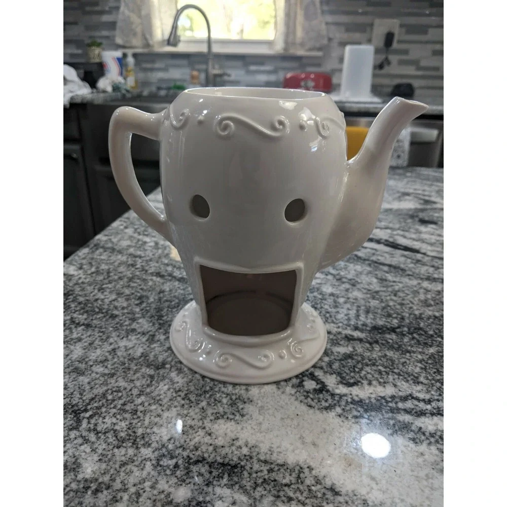 Partylite White Teapot Replacement Aroma Wax Melt Warmer NO LID Farmhouse - Picture 3 of 5